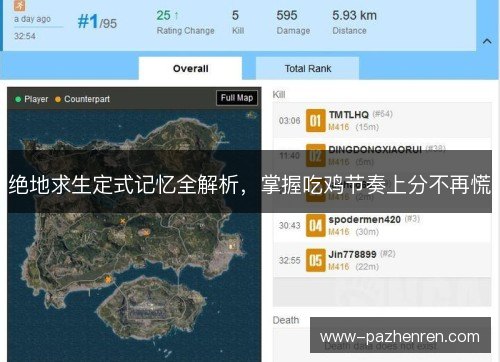 绝地求生定式记忆全解析，掌握吃鸡节奏上分不再慌